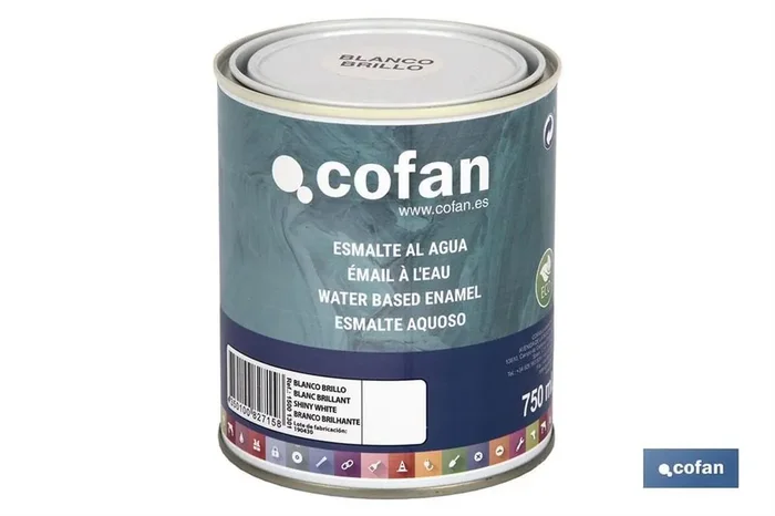 Económico ESMALTE AL AGUA (750 ML) NEGRO MATE