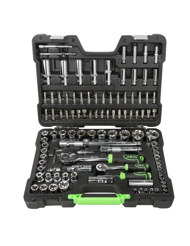 JBM54048 Estuche de herramientas de 108 piezas con vasos hexagonales cromados Promoción Exclusiva