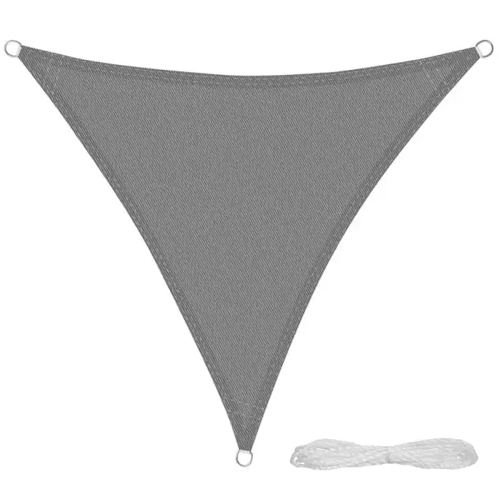 Toldo Vela Sombra Jardin Triangular Gris 5 x 5 m Mejor Precio